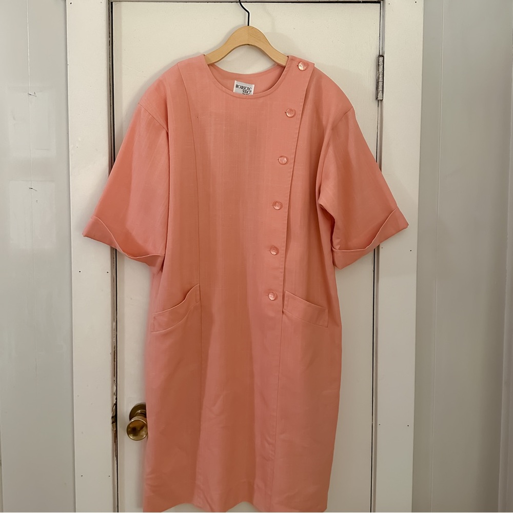 Vintage Perfect Condition Women’s Pink Button Down Shift Dress
